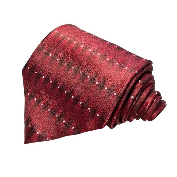 🔃Hand Sewn Men’s Imported Silk Red Tie - Picture 1 of 10